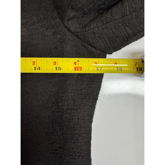 Vince Stretch Frise Asymmetrical Moto Black Knit Cotton Blend Jacket Size Small - Picture 8 of 11